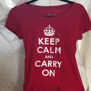 Red T-shirt - Keep Calm - Med/Large